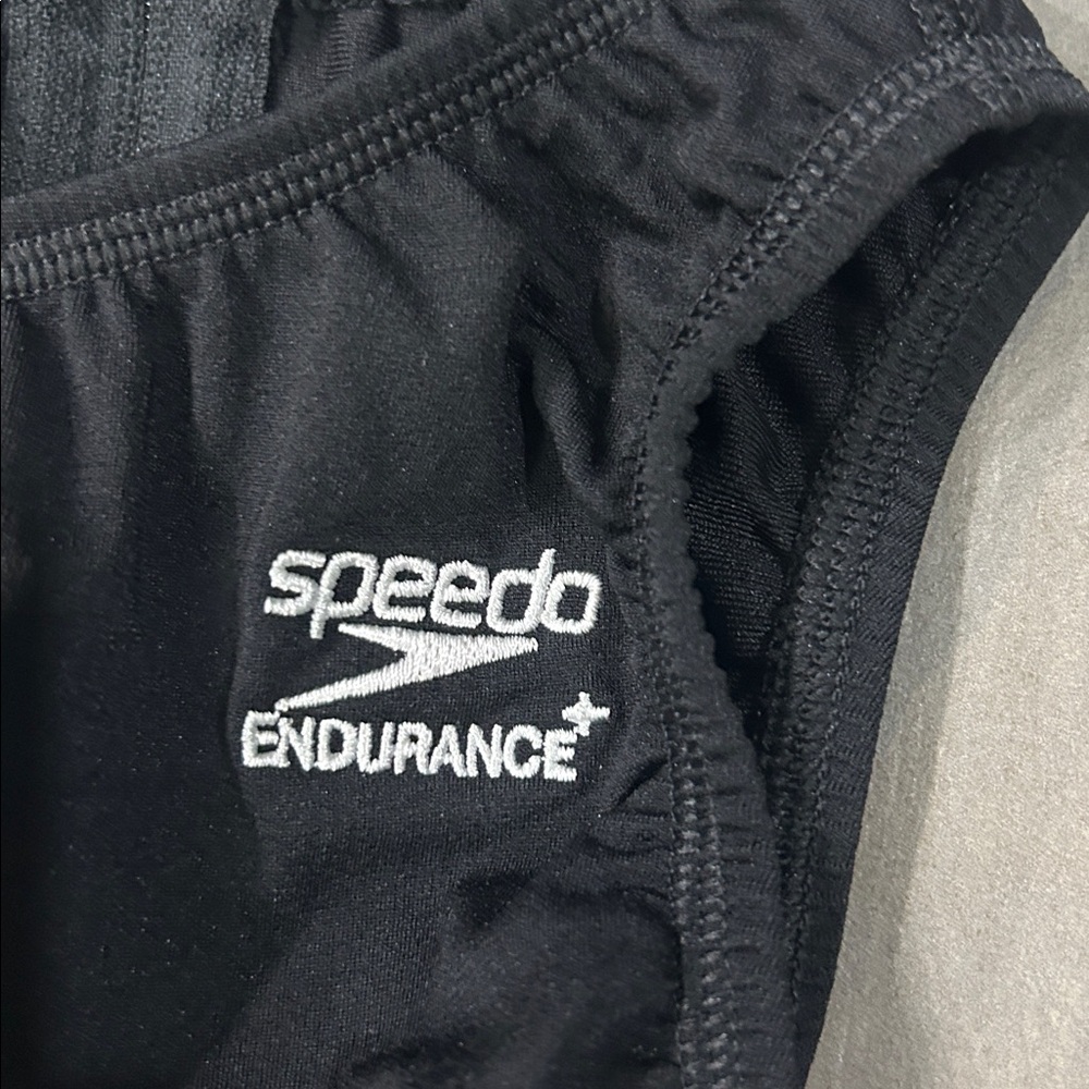 Speedo Swimsuit One Piece Endurance+ Avenger Water Polo Zip Up Black - Size 6/32 - Picture 7 of 7